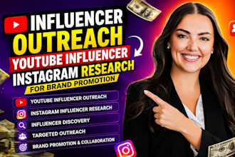influencer outreach youtube influencer instagram research for brand promotion