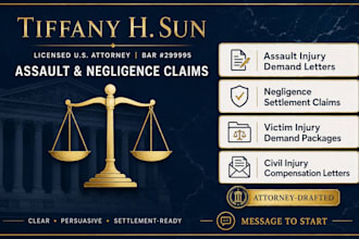 draft a powerful assault injury legal demand letter for settlement