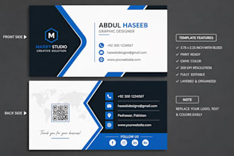 design  a modern and professional double sided business card