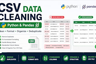 clean, format and organize your CSV data using python pandas