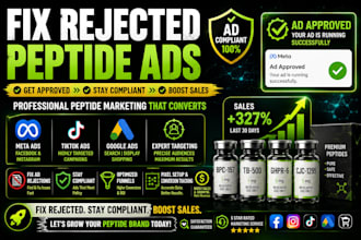 peptide marketing fix ads complaint facebook google titkok ads campaign