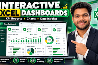 create interactive excel dashboards and KPI reports