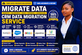 migrate hubspot salesforce zoho pipedrive gohighlevel crm data migration service