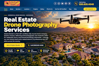 design wix drone photography website aerial videography drone services website