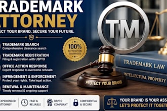 be your trademark attorney for trademark registration and office action response