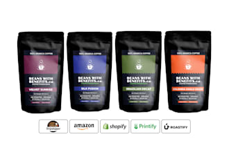 design premium coffee labels, coffee packaging and product packaging