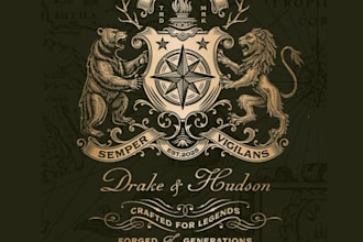 make best family, heraldic, vintage and coat of arms logo