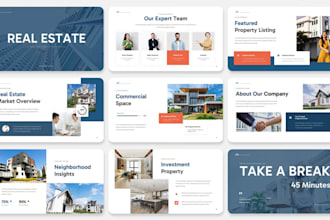 design powerpoint real estate presentation and property investment fundraising