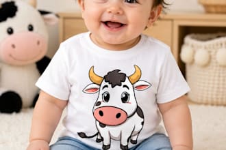 design cute kids t shirt designs for print on demand