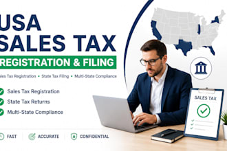 register and file USA sales tax in all the states