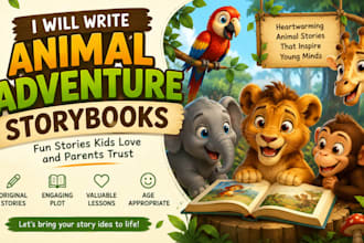 write a fun animal adventure storybook for children