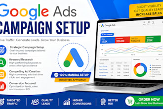setup and manage google ads adwords PPC campaign