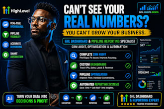 ghl dashboard pipeline reporting specialist CRM audit, optimization automation