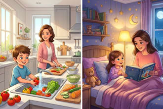 children book illustration, 3d children book illustrations and  3d illustration