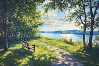 paint landscape in oil painting
