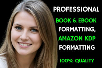do book and ebook formatting, kdp paperback formatting