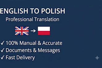 translate english to polish manually and accurately