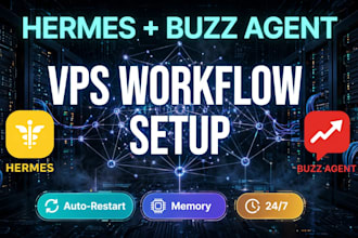 setup hermes buzz agent workflow vps open claw mac mini obsidian n8n whatsapp