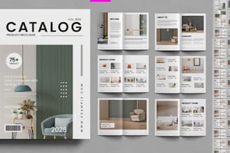design modern printable b2b building materials products catalog brochure