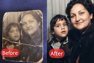 restore repair and enhance old  photos