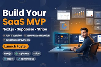 build your saas mvp saas webapp with next js, supabase and stripe