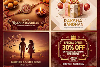 design raksha bandhan social media poster for your shop