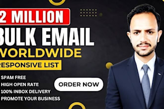 send 2 million bulk emails worldwide with high inbox delivery