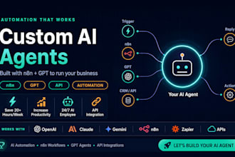 develop custom ai agents using n8n ,gpt and cloude