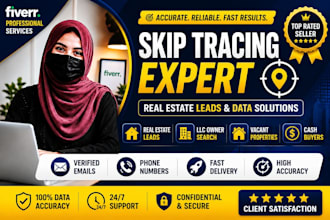 do real estate and llc skip tracing services in bulk