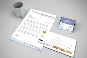design unique business card, letterhead and envelope
