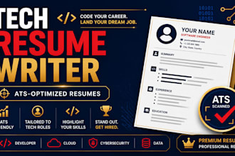 write a tech resume for software developers and engineers