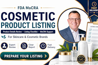 prepare cosmetic product listing for fda mocra compliance
