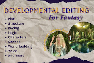 do developmental editing for you fantasy novel