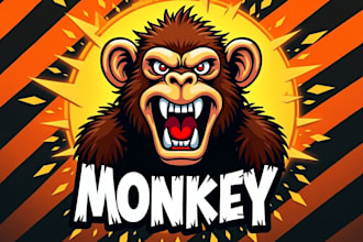 create an awesome monkey head logo in 12 hours