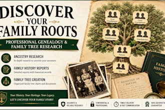 professional genealogy research and build your family tree