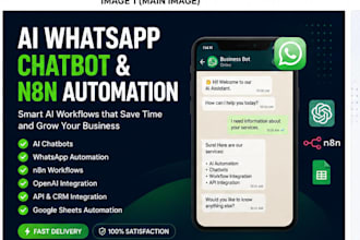 build ai whatsapp chatbot using n8n, openai, gpt and automat