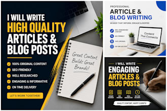 write high quality articles and blog posts