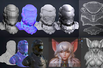 retopology 3d model unwrap texturing uv mapping 3d scan cleanup fix mesh rigging