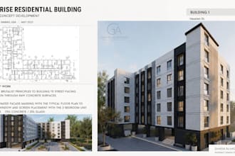 design exterior facade for multi story residential buildings