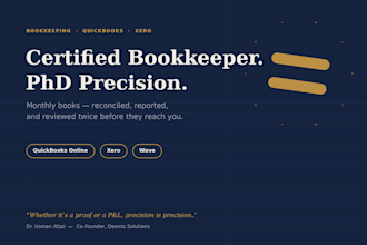 do monthly bookkeeping, reconciliation, and financial reporting