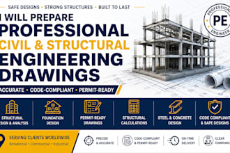 prepare professional civil and structural engineering drawings pe