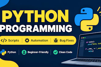 write python scripts, programs and fix basic python errors