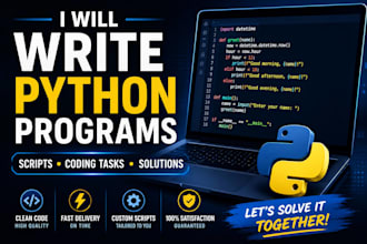 write python programs, scripts, and solve coding tasks