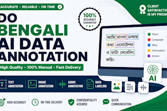 do bengali ai data annotation, labeling and ai training tasks
