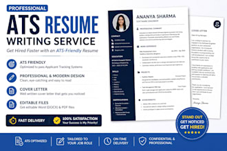 create a professional ats friendly resume and cover letter