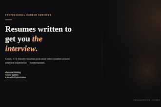 write an ats friendly professional resume and cover letter