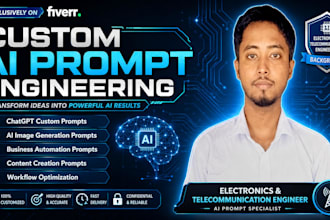 create custom chatgpt prompts and ai prompts for your business