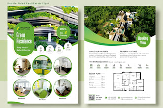 design luxury modern real estate brochures, flyers, posters and banners