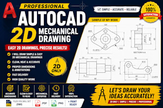 create simple 2d mechanical autocad drawings