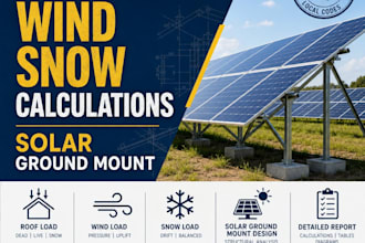 design roof load wind snow calculations solar ground mount